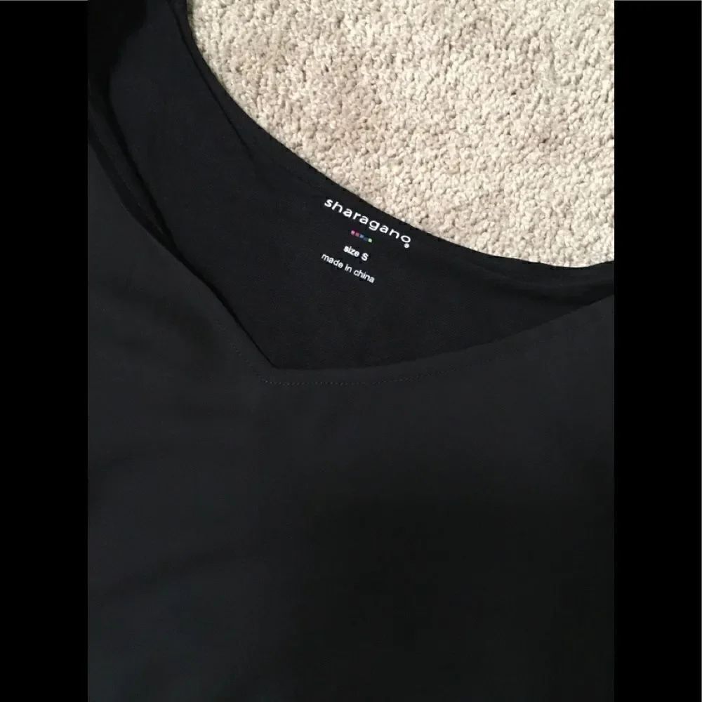 Sharagano black blouse.  - Picture 5 of 7
